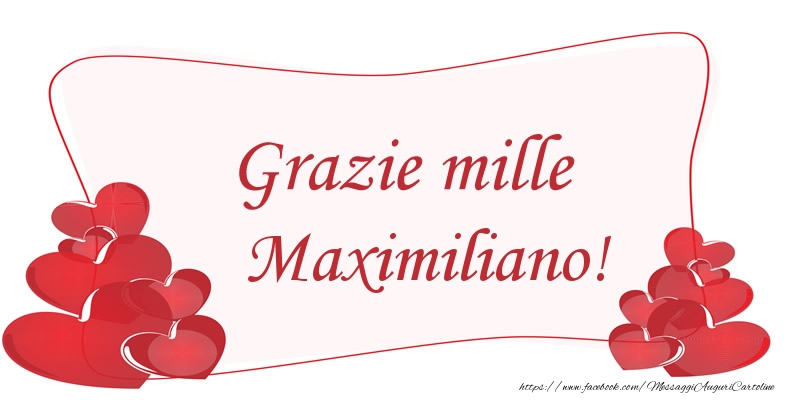 Cartoline di grazie - Grazie mille Maximiliano!