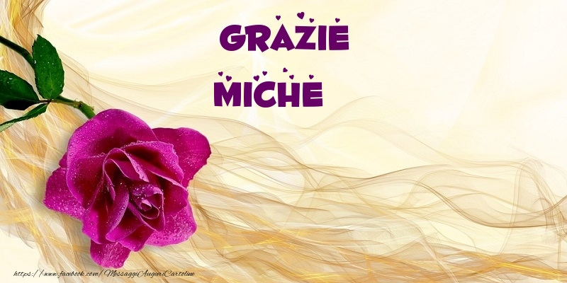 Cartoline di grazie - Fiori | Grazie Miche