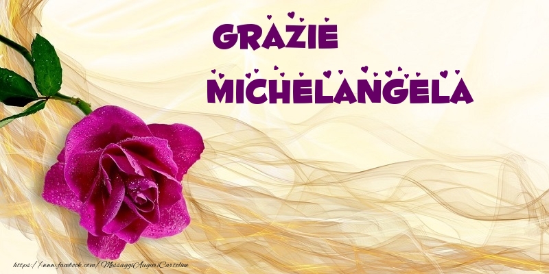 Cartoline di grazie - Fiori | Grazie Michelangela