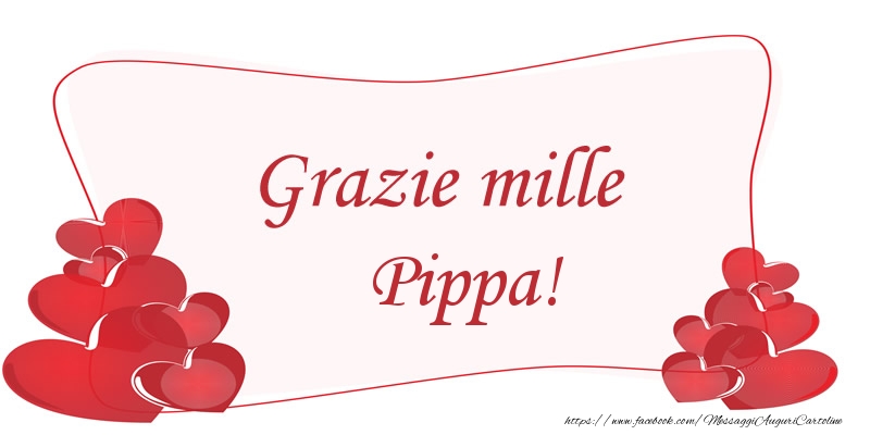 Cartoline di grazie - Grazie mille Pippa!