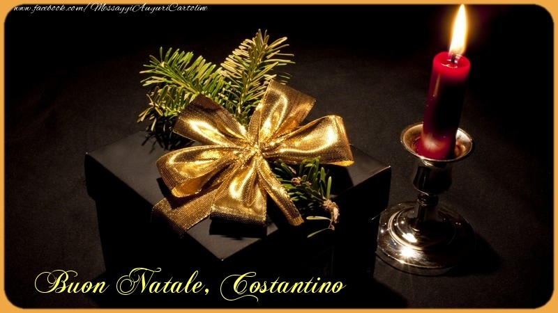  Cartoline di Natale - Candele & Regalo | Costantino