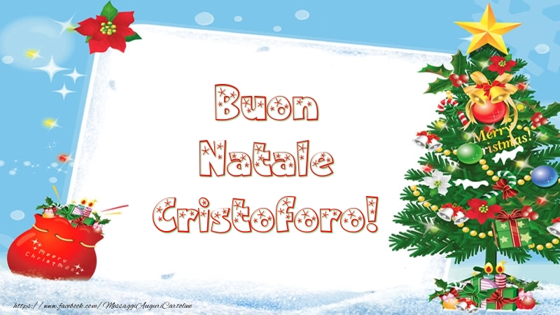  Cartoline di Natale - Albero Di Natale & Regalo | Buon Natale Cristoforo!