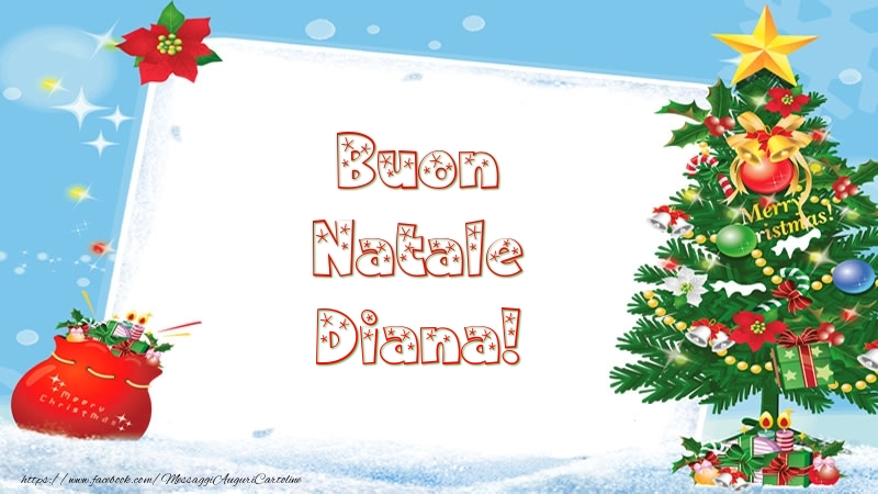  Cartoline di Natale - Albero Di Natale & Regalo | Buon Natale Diana!
