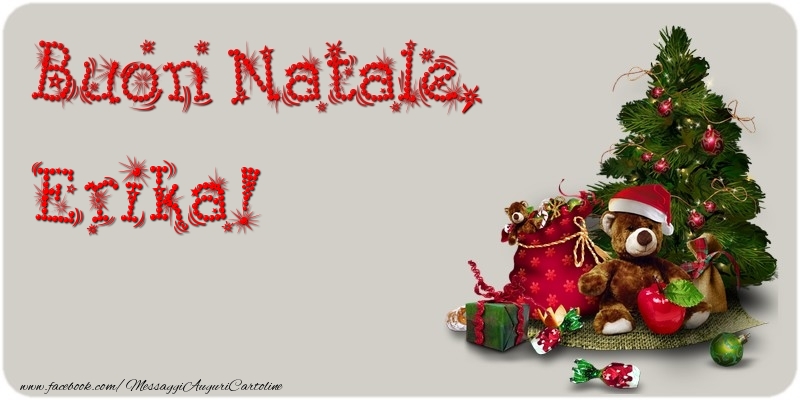  Cartoline di Natale - Albero Di Natale & Animali & Regalo | Buon Natale, Erika