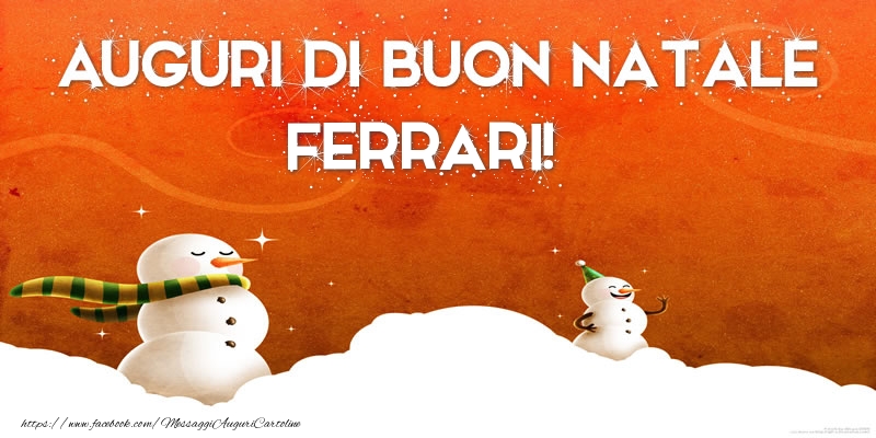 Cartoline di Natale - Pupazzo Di Neve | AUGURI DI BUON NATALE Ferrari!
