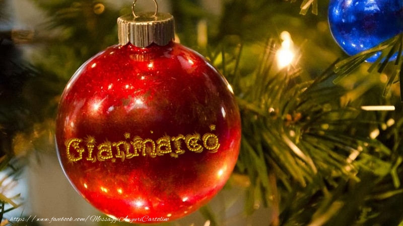  Cartoline di Natale - Palle Di Natale | Il tuo nome sul globo di Natale Gianmarco