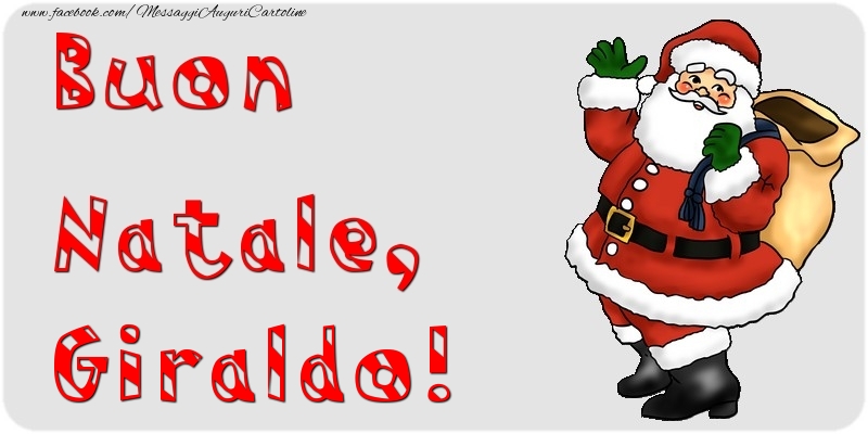 Cartoline di Natale - Babbo Natale & Regalo | Buon Natale, Giraldo