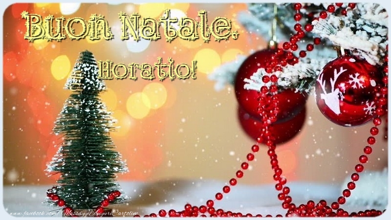 Cartoline di Natale - Buon Natale. Horatio