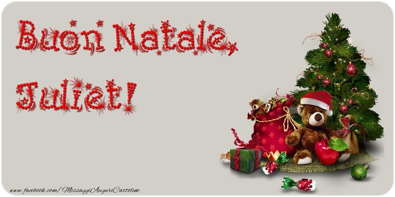 Cartoline di Natale - Albero Di Natale & Animali & Regalo | Buon Natale, Juliet