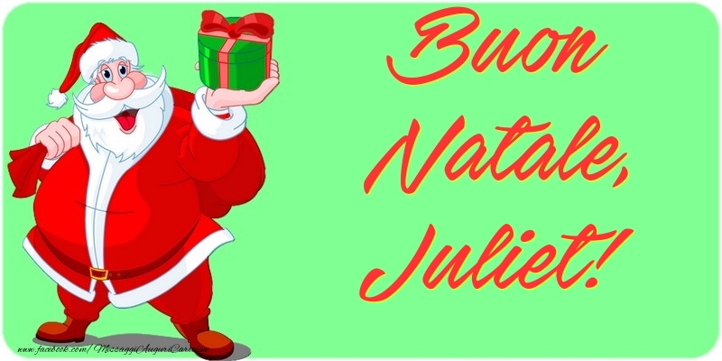 Cartoline di Natale - Babbo Natale & Regalo | Buon Natale, Juliet