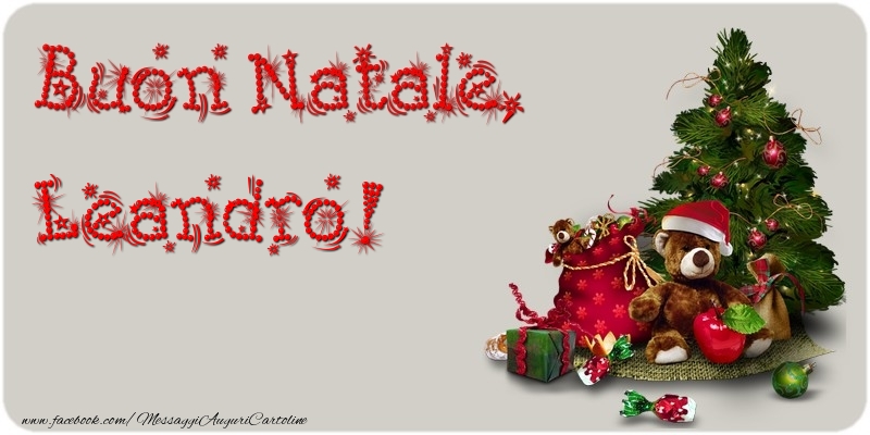  Cartoline di Natale - Albero Di Natale & Animali & Regalo | Buon Natale, Leandro