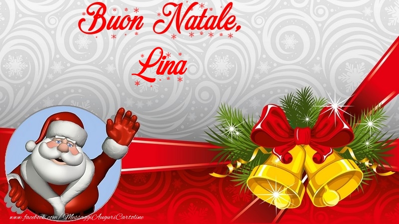 Cartoline di Natale - Babbo Natale & Fiori | Buon Natale, Lina