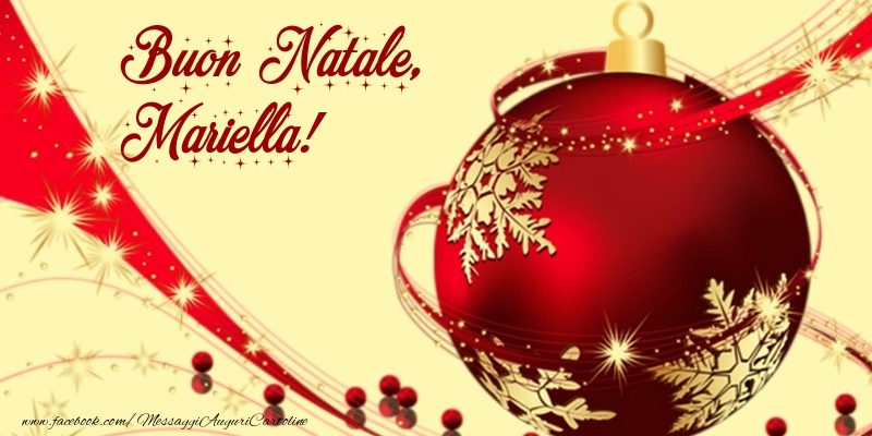 Cartoline di Natale - Buon Natale, Mariella