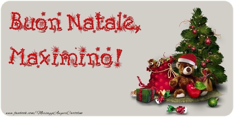 Cartoline di Natale - Albero Di Natale & Animali & Regalo | Buon Natale, Maximino