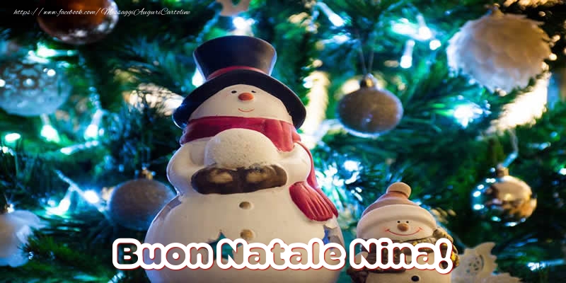 Cartoline di Natale - Pupazzo Di Neve | Buon Natale Nina!