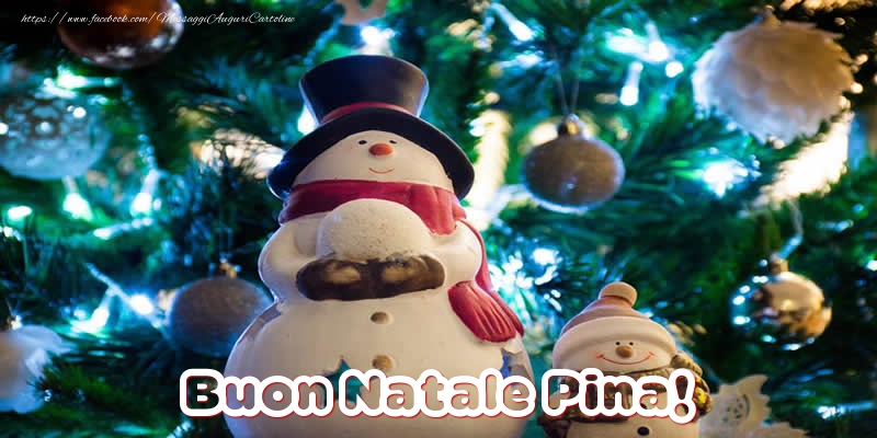 Cartoline di Natale - Pupazzo Di Neve | Buon Natale Pina!