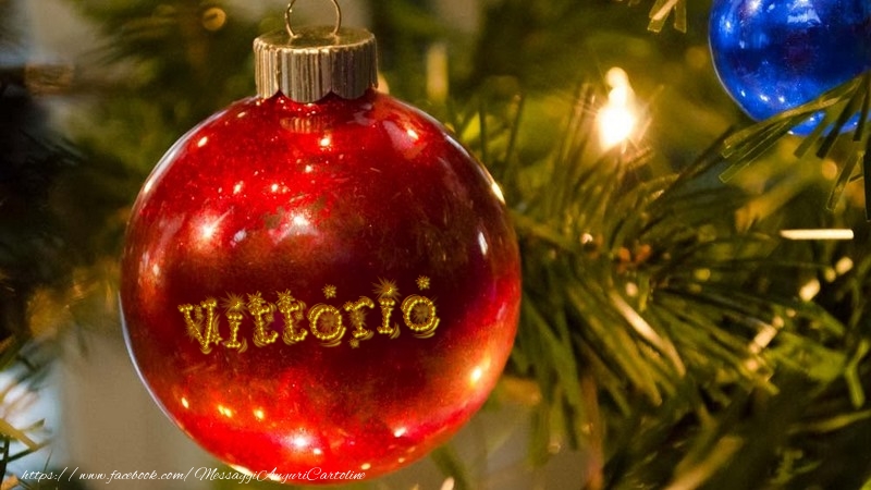  Cartoline di Natale - Palle Di Natale | Il tuo nome sul globo di Natale Vittorio