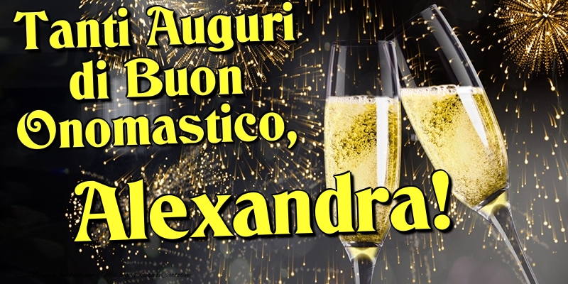  Cartoline di onomastico - Champagne | Tanti Auguri di Buon Onomastico, Alexandra