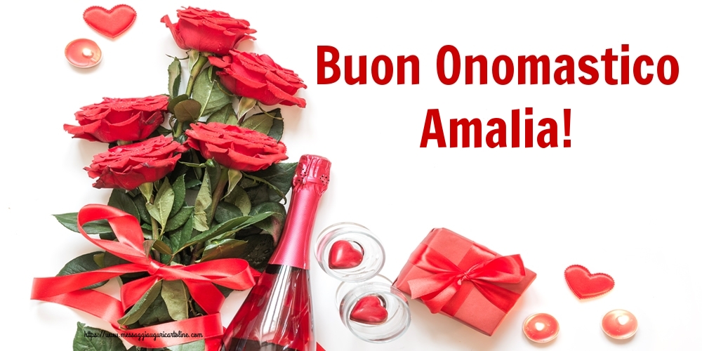 Cartoline di onomastico - Fiori | Buon Onomastico Amalia!