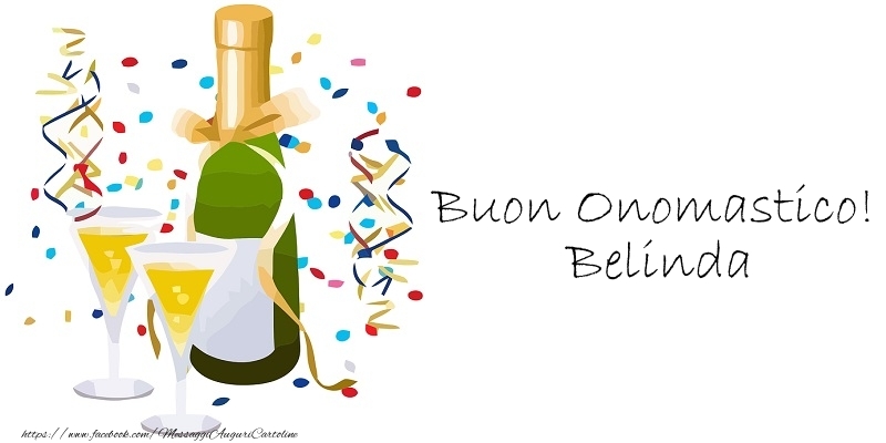  Cartoline di onomastico - Champagne | Buon Onomastico! Belinda