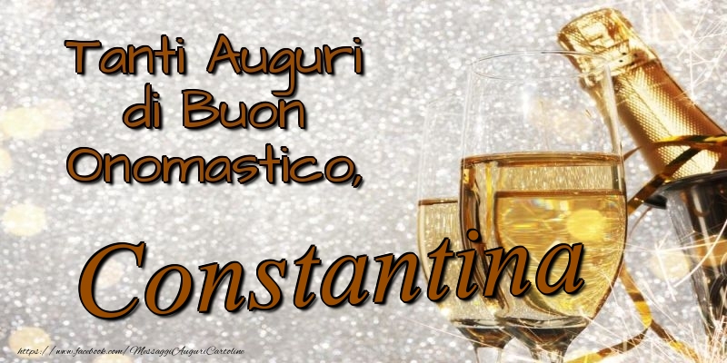  Cartoline di onomastico - Champagne | Tanti Auguri di Buon Onomastico, Constantina