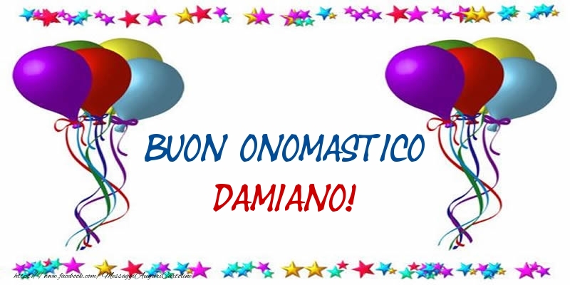  Cartoline di onomastico - Palloncini | Buon Onomastico Damiano!