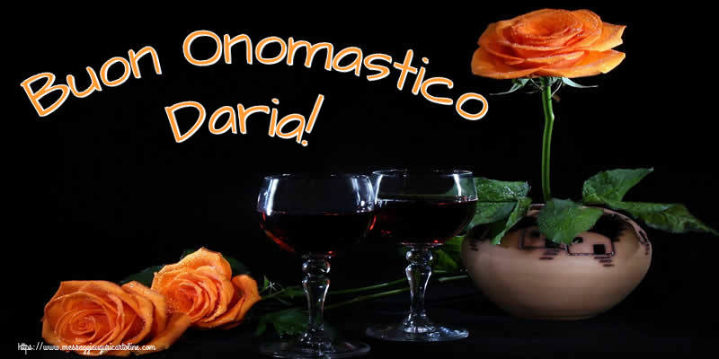  Cartoline di onomastico - Champagne & Rose | Buon Onomastico Daria!