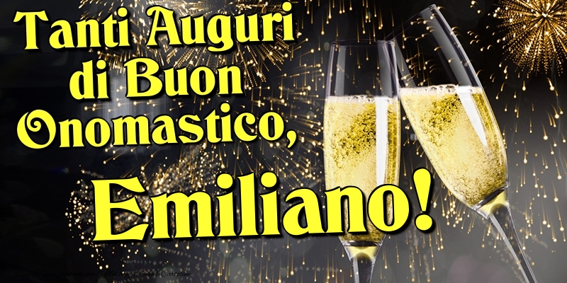  Cartoline di onomastico - Champagne | Tanti Auguri di Buon Onomastico, Emiliano
