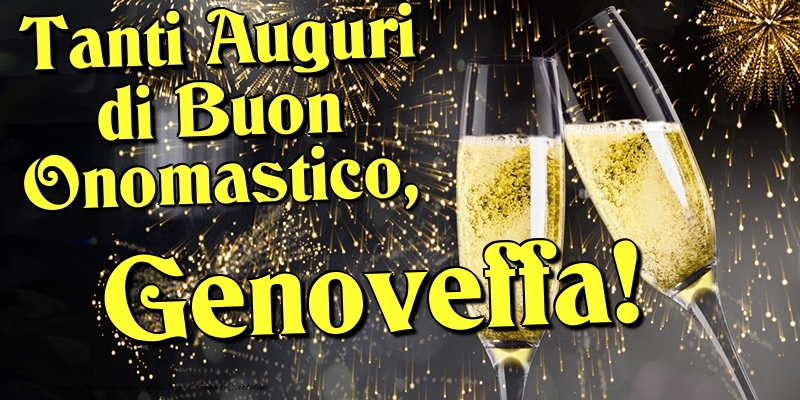  Cartoline di onomastico - Champagne | Tanti Auguri di Buon Onomastico, Genoveffa