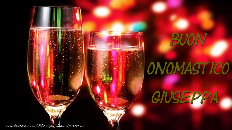 Cartoline di onomastico - Champagne | Buon Onomastico Giuseppa