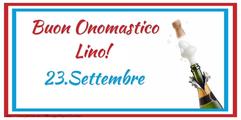 Cartoline di onomastico - Buon Onomastico Lino! 23.Settembre
