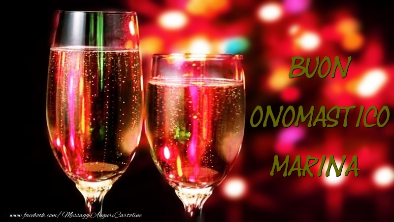  Cartoline di onomastico - Champagne | Buon Onomastico Marina