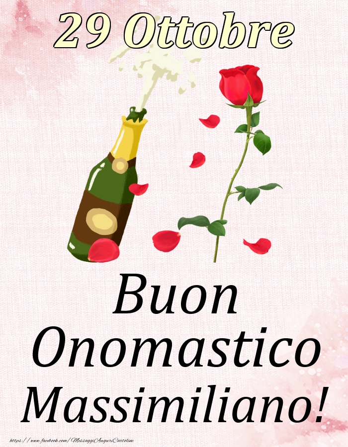 Cartoline di onomastico - Buon Onomastico Massimiliano! - 29 Ottobre