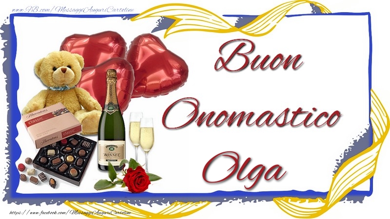  Cartoline di onomastico - Animali & Champagne & Regalo | Buon Onomastico Olga