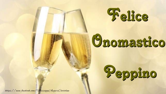 Cartoline di onomastico - Champagne | Felice Onomastico Peppino