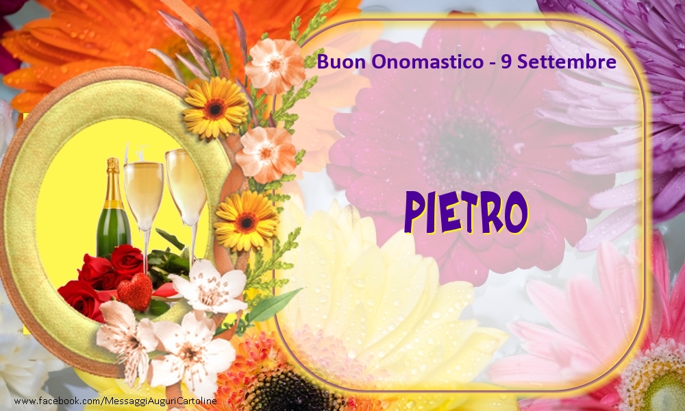 Cartoline di onomastico - Buon Onomastico, Pietro! 9 Settembre