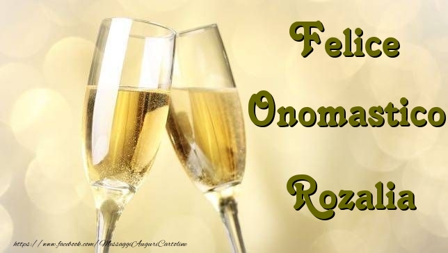 Cartoline di onomastico - Champagne | Felice Onomastico Rozalia