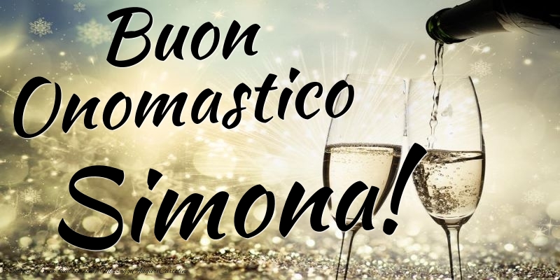  Cartoline di onomastico - Champagne | Buon Onomastico Simona