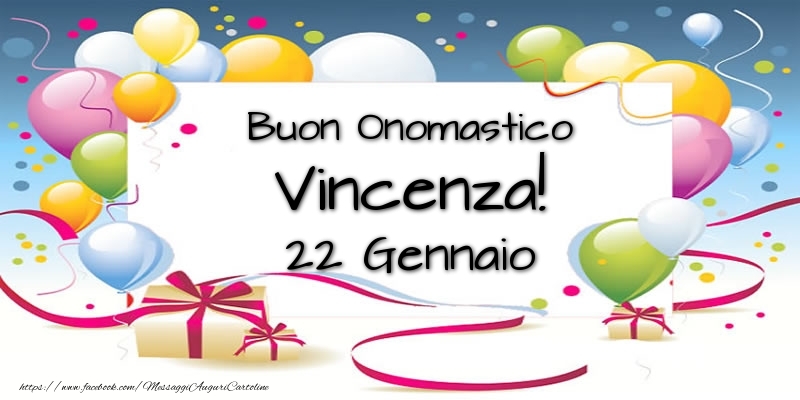 Cartoline di onomastico - Buon Onomastico Vincenza! 22 Gennaio