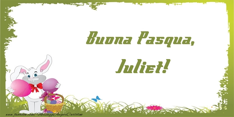 Cartoline di Pasqua - Coniglio & Uova | Buona Pasqua, Juliet!