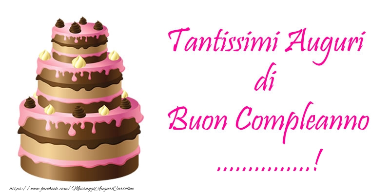 Cartoline Personalizzate Di Compleanno Torta Tantissimi Auguri Di Buon Compleanno Messaggiauguricartoline Com