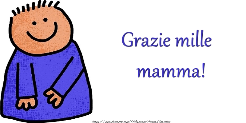 Cartoline di grazie per Mamma - Grazie mamma