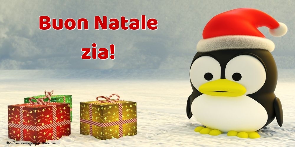 Cartoline di Natale per Zia - Buon Natale zia!