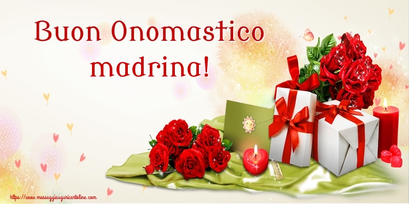 Cartoline di onomastico per Madrina - Buon Onomastico madrina!