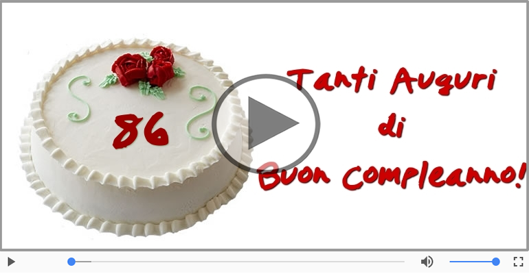 Cartoline musicali: Buon Compleanno 86 anni!