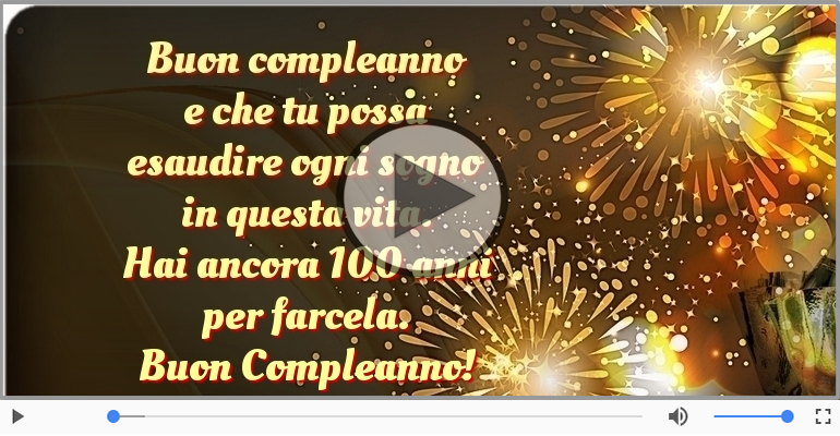 Hai ancora 100 anni  per farcela. Buon Compleanno!